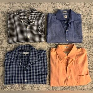 Peter Millar Button Up Shirt Size Large 100% Cotton